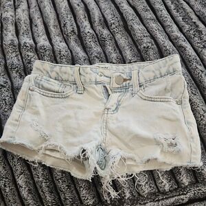 Art Class Light Wash Distressed Denim Shorts